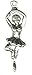.925 Sterling Silver Ballerina Charm