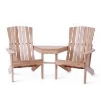 All Things Cedar TT44 Athena Tete de Tete Patio Chairs (Partially Assembled)