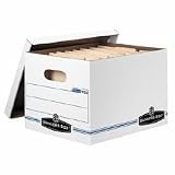 Records Storage Boxes, Basic Strength, 450 Lb, Letter/Legal, Lift-Off Lid FEL00703