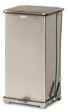 United Silent Defender 24 gallon Steel Quiet Step Can Red Waste Receptacle QST24ERBRD