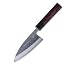 Deba Kitchen Knife 4 70 in Damascus Red Sandalwood Handle