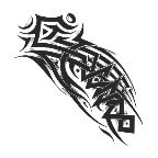  : TRIBAL ZIG ZAG Temporary Tattoo 2x2