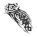Tribal Zig Zag Temporary Tattoo 2x2