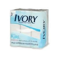 Ivory Bar Soap, No Perfumes, 3 1-oz. Bars, 3 Bars/Pack PGT32136
