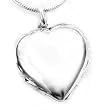 Sterling Silver Four 4 Panel Heart Photo Locket Pendant
