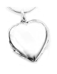 Sterling Silver Four 4 Panel Heart Photo Locket Pendant