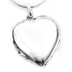 Sterling Silver Four 4 Panel Heart Photo Locket Pendant by 