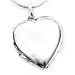Sterling Silver Four 4 Panel Heart Photo Locket Pendant
