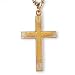 24K Gold over Sterling Silver Cross and 24-inch Chain