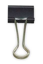 Industrial Grade 2WFX8 Binder Clip, 2 In W, Blk, PK12