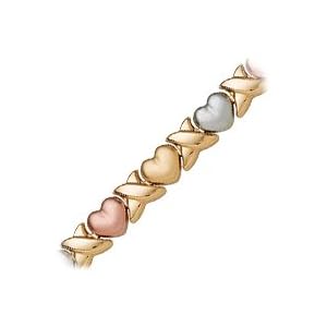 14kt. Gold, 7 Tri Color Bracelet by