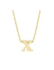 Golden Initial X Pendant Necklace