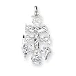 Sterling Silver Cara Vaca Crucifix Pendant with 20 Inch Sterling Silver Chain