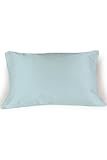 Silk Pillowcases Pillow Cases Covers (130-BU-Q, Crystal Blue) - 100% Silk Pillow Covers Queen/Standard Size - (130-BU-Q)