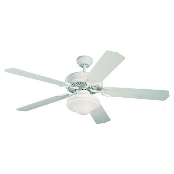 Monte Carlo 5WF52WHD-L Weatherford Deluxe 52-Inch 5-Blade Outdoor Ceiling Fan with Light Kit, White Finish