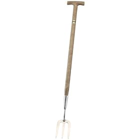 Draper Expert 44991 Stainless Steel Long T-Handled Fork with FSC-Certified Ash Handle