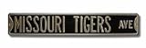 Steel Street Sign: MISSOURI TIGERS AVE (Black)