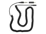 Labtec 25ft Coiled Headphone Extension Cord with Miniplug & 3.5mm Jack