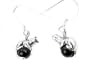 Sterling Silver Pet Ferret or Mink on Black Onyx Earrings