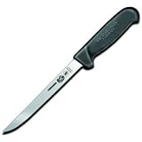Forschner / Victorinox 7 Black Fibrox Handle Boning Knife, Straight, Stiff, Model 41510
