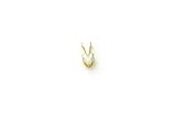 14kt gold 4mm cz heart charm