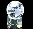 Hex Base Cystal Globe W/reflective Base