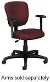 Basic Task Chair, Optional Arms, 26x27-3/4x39, Burgundy (BSXVL615VC62) Category: Fabric and Vinyl Task Chairs