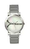 BCBG Connoisseur Soleil Small Silver-Tone White Mother-of-Pearl Dial Women's Watch #BCBG8210