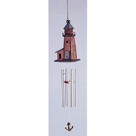 Wooden Lighthouse Wind Chimes
