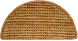Elegant Plain Natural Coir Doormat - Half Round Door Mat