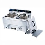 Adcraft Double Tank Countertop Fryer w/Drain