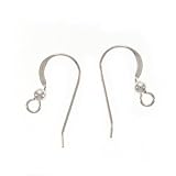 Sterling Silver French Wire Earring Hooks With Ball (10)
