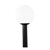 Sea Gull Lighting 8254-68 Single-Light Outdoor Post Lantern Top with Black, White Acrylic Ball Diffuser