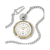 Stauer Mens 2-Tone Dodecagon Case Pocket Watch with 14-1 2 Chain by gardening gloves