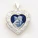 Sterling Silver Angel Cameo 21mm 2-frame Heart Locket with 20 inch Sterling Silver Chain