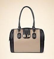 Colour Block Turn Lock Bowler Bag