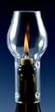 Wine Bottle Candle and Glass Chimney