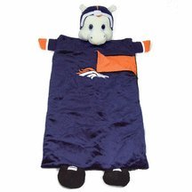 Denver Broncos NFL Plush Team Mascot Sleeping Bag (72