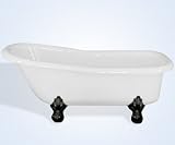 Restoria Ambassador 60 inches Slipper Clawfoot Tub with No Faucet Drillings