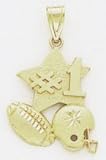 #1 Football Charm - M744