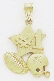#1 Football Charm M744