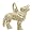 Wolf Charm - 10K Yellow Gold
