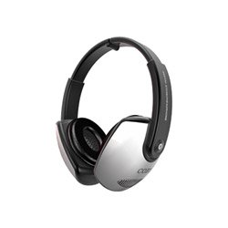 Coby Full Size Folding Digital Stereo Headphones with Volume Control  CV163 (White)