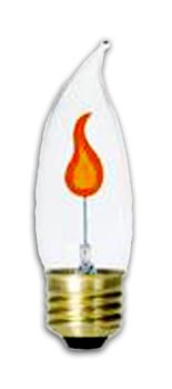 Kitchen: 3 Watt Flicker Flame Light Bulb / Medium  Standard  Base