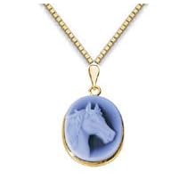 Genuine Agate Cameo Horse Pendant by Fred Meyer Jewelers
