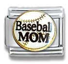 Clearly Charming Baseball Mom with Ball Mother's Day, Mom, Aunt, Grandmother, Grandma, Family Theme Italian Charm