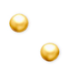 14K Yellow Gold Ball Pierced Earrings (Pair) - 3mm for Children