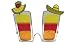 Fun and Funky "Tequila Sunrise" Coctail Party Sunglasses