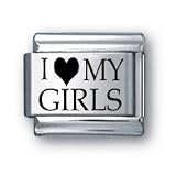 Body Candy Italian Charms Laser I LOVE MY GIRLS