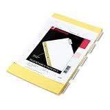 WILSON JONES / WLJ54152 / Insertable Index, Clear 5-Tab, 8-1/2 x 14, Buff, 5/set / Sold as 1 ST